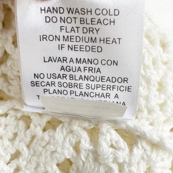 Joseph A Crochet Vest Size Small Festival Boho Hippie Ivory Color Grandma Chic - Picture 6 of 6